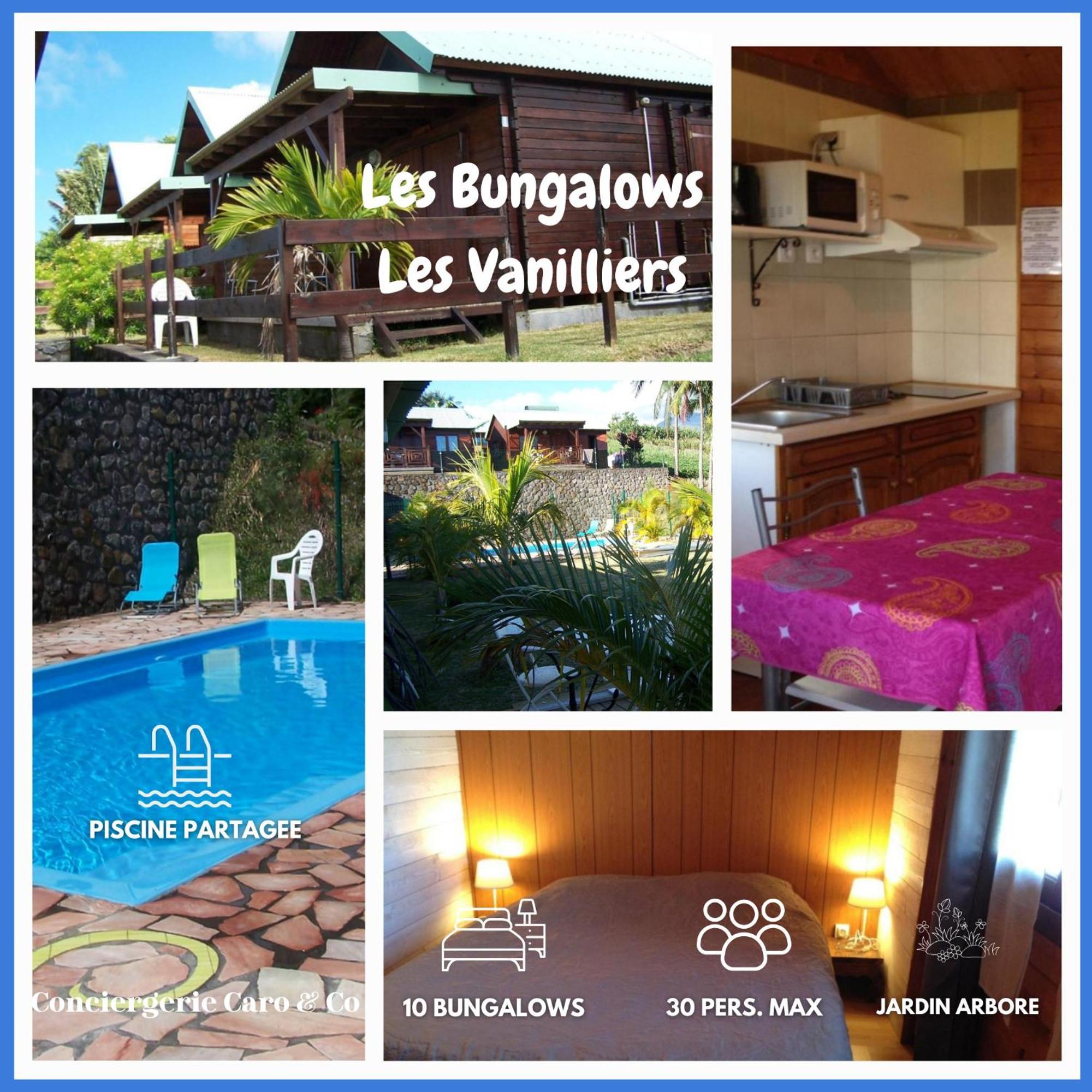 Les Bungalows Les Vanilliers, Sud Sauvage Avec Piscine Сен-Жозеф Екстер'єр фото